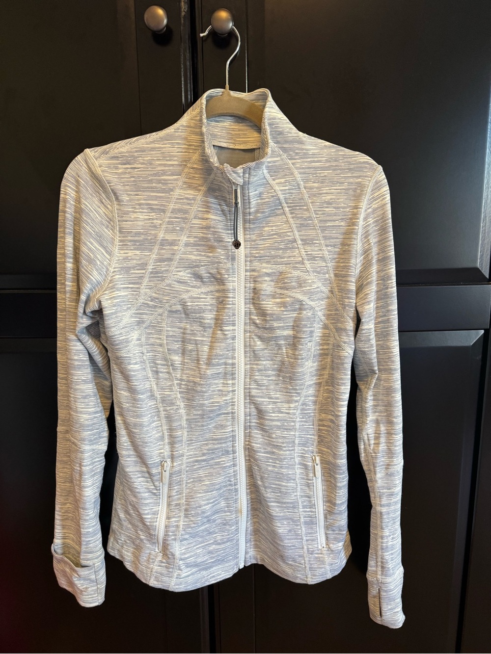 Blue and white stripe Lululemon Define jacket